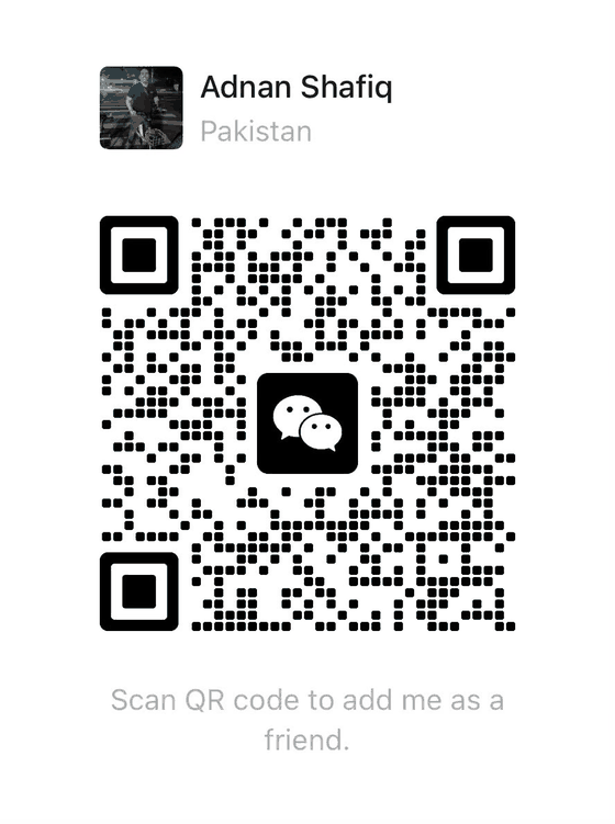 微信二维码:Adnan Shafiq(Pakistan)。用微信扫描即可添加好友。